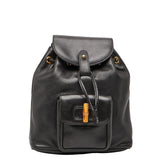 グッチ バンブー リュック バックパック 003 1705 0030 ブラック スウェード レザー レディース GUCCI 【中古】